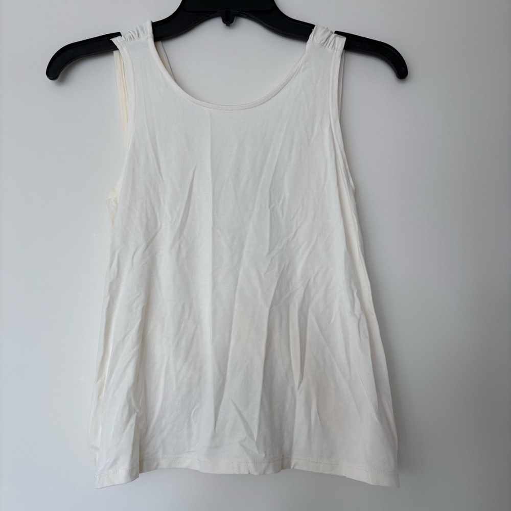 Ava Sky Cream Sleeveless Twist Back Women's Top